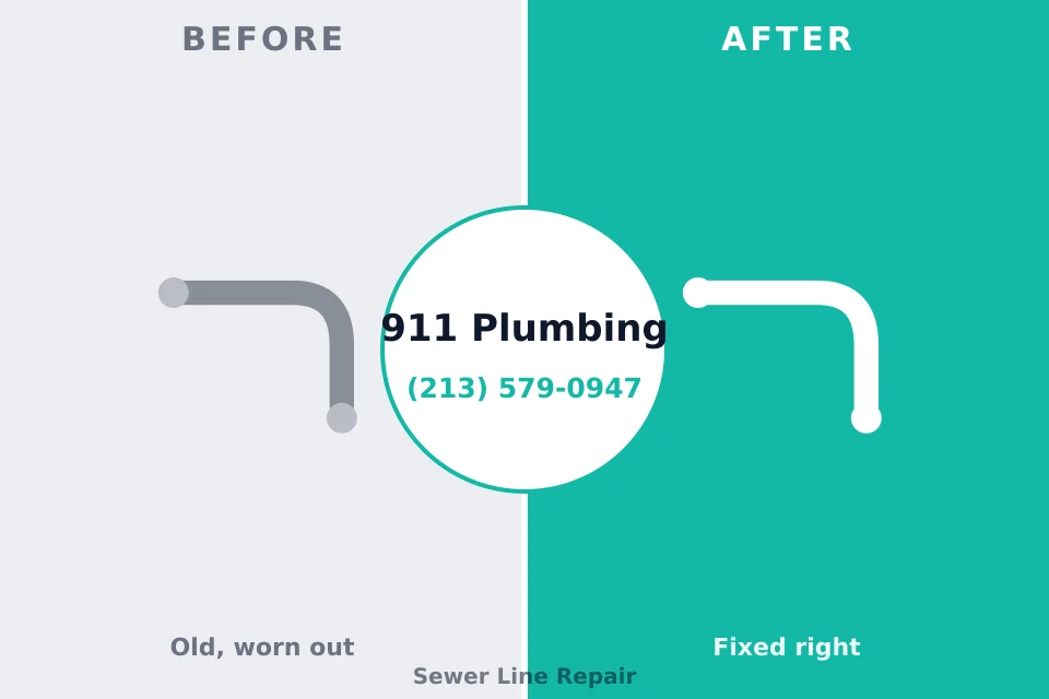Before and after: plumbing company Bryan, TX